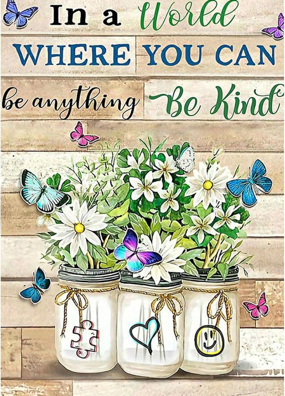 Flowers Diamond Art Kits 5D DIY Round Full Drill Diamond Dots Paintings Kits Gem Art Craft for Home Wall Decor 12x16inch, Plants